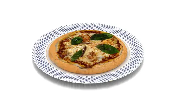 Tabakta baharatlı pizza.
