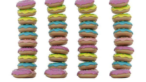 Beyaz arka planda tatlı çörek