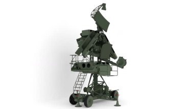 Beyaz arkaplanda radar