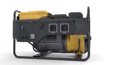 Beyaz arkaplanda jeneratör