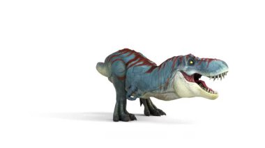 t-rex dinosaur biting attack animation