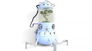 Beyaz arkaplanda biyolojik depolama canlandırması