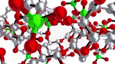 Beyaz arkaplanda kimyasal yapı canlandırması