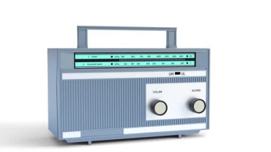 Beyaz arka planda radyo