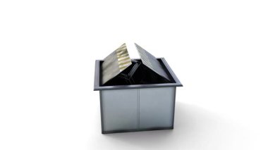 Bilimkurgu güneş enerjisi kulesi animasyonu