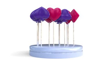 Betel yaprağı ve kalp şeklinde şeker