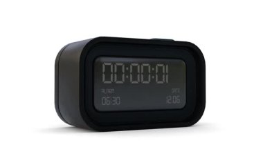 Siyah dijital alarm saati