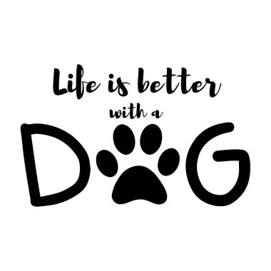 En iyi evcil hayvan. Köpekli el yazısı. Vektör çizimi. köpek baskısı, poster tasarımı, tebrik kartı