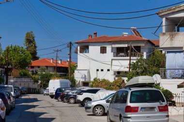 Pefkochori, chalkidiki - Yunan caddesi manzarası
