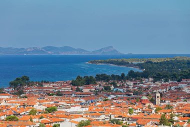 Pefkochori, Tebeşir - Yunanistan 'daki Akdeniz manzarası