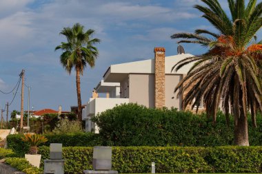 Pefkochori 'deki deniz manzarası, tebeşir ağacı - Yunanistan