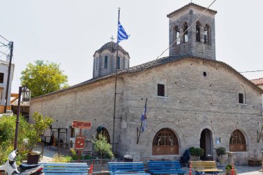 Kassandra-Chalkidiki yarımadasındaki Afytos 'taki eski ortodoks kilisesi - Yunanistan