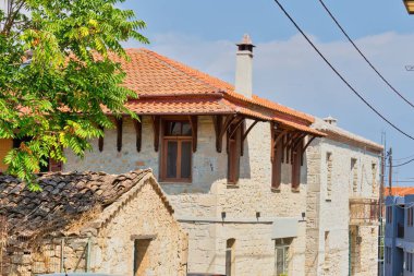 Kassandra-Chalkidiki yarımadasındaki Afytos köyündeki eski ev - Yunanistan