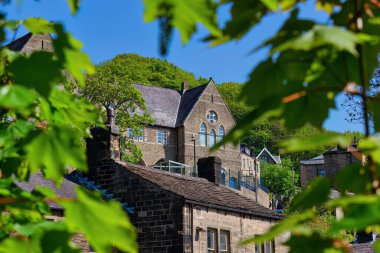 Hebden Köprüsü 'ndeki eski bina - Batı Yorkshire - Büyük Britanya
