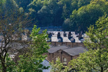 Hebden Köprüsü 'nün manzarası - Batı Yorkshire - Büyük Britanya