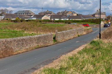 road in the city in Heysham - Lancashire - Great Britain clipart