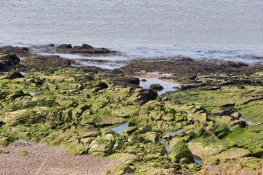 the coast in Heysham - Lancashire - Great Britain clipart