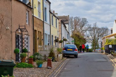 Heysham 'daki eski kasabanın manzarası - Lancashire - Büyük Britanya