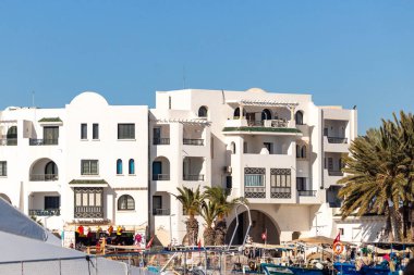 white houses in Port el Kantaoui - Sousse - Tunisia clipart