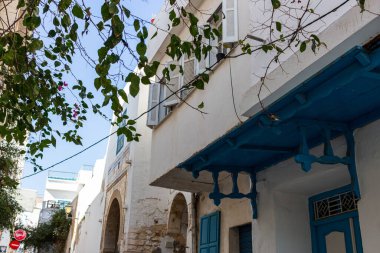 Sousse - Tunus 'ta şehrin geleneksel eski mimarisi