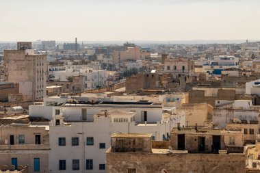 Sousse - Tunus 'taki kuleden şehir manzarası