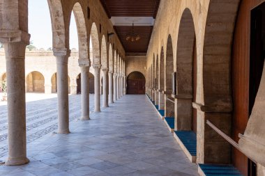 inside the The Great Mosque of Sousse - Tunisia in sunny day  clipart