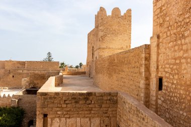 Tunus 'taki Ribat Kulesi ve Manastırı manzarası