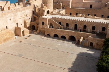 Manastır 'da Ribat' ın Vief of Ribat - Duvarın üstünden Tunus