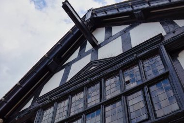 Chester- Cheshire 'daki eski şehir manzarası Büyük Britanya