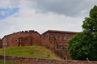 Chester-Cheshire 'daki eski kalenin kalıntıları Büyük Britanya