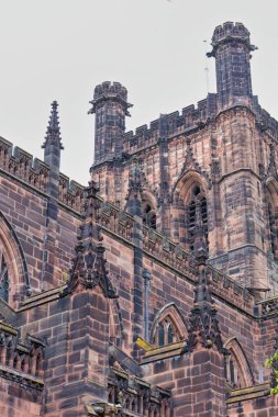 Chester Katedrali manzarası - Cheshire - Büyük Britanya