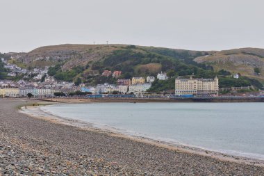 Şehir manzarası ve sırık Llandudno - Galler Büyük Britanya