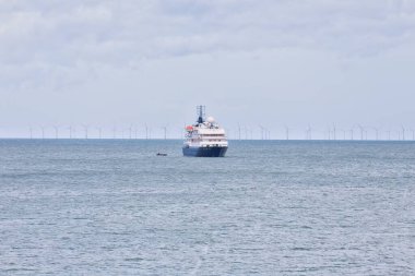 Denizdeki gemi, Llandudno - Galler - Büyük Britanya.