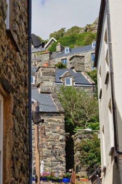 the village in mountain in Barmouth- Gwynedd- Wales- Great Britain clipart