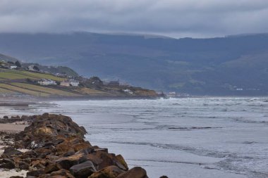 beautiful view of the seashore in Tal-y-bont - Gwynedd - Wales - Great Britain clipart