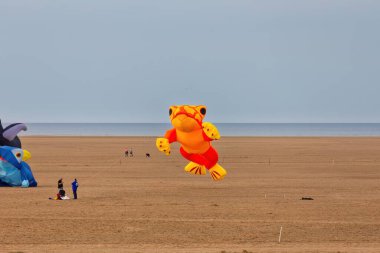Saint Anne 's Blackpool' daki sahil ve uçurtma Kuzey Batı İngiltere