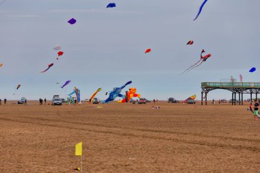 Saint Anne 's Blackpool' daki uçurtma festivali Kuzey Batı İngiltere