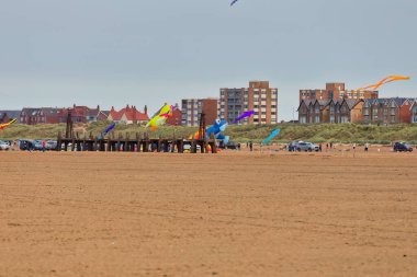 Saint Anne 's-Blackpool-Lancashire' da deniz kenti plajı.