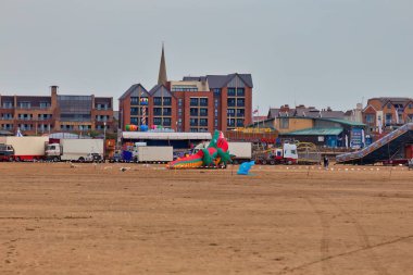 Sahil ve deniz iand kasabası Saint Anne 's-Blackpool-Lancashire-North West İngiltere