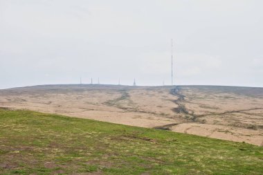 Rivington 'daki dağların manzarası - Bolton - Kuzey Batı - Büyük Britanya