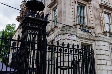 Londra 'nın 10 Downing Sokağı, İngiltere. 