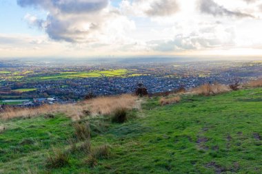 beautiful view of greater manchester from top of hill in Holcombe - Greater Manchester - Lancashire - United Kingdom clipart