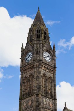 Rochdale Belediye Binasının saat kulesi - Rochdale - Büyük Manchester - Lancashire - İngiltere