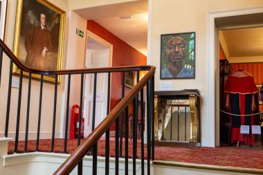 Judges Lodgings Müzesi 'ndeki İngiliz binasının içi Lancaster - Lancashire - Kuzey Batı İngiltere