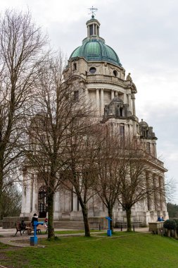 trees and Ashton Memorial - Lancaster - Lancashire - North West - United Kingdom clipart