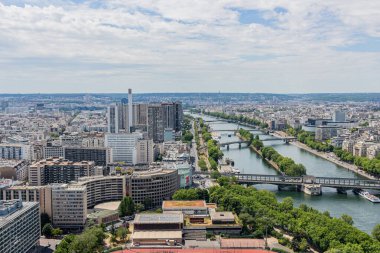 Paris 'in havadan görüşü - Eyfel Kulesi' nden - Paris - Fransa - Avrupa Birliği