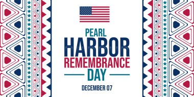 Pearl Harbor Anma Günü Posteri 7 Aralık Vatanseverlik Şablonları.