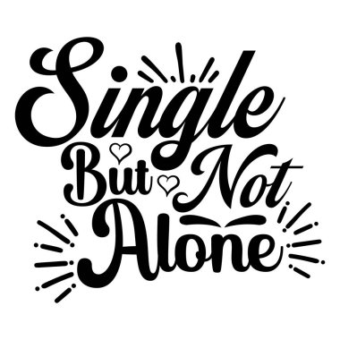 Single 's Day Typography SVG Vektör Illustration Design