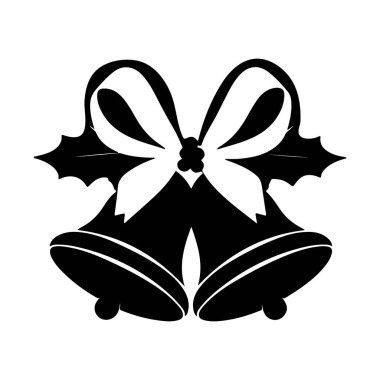 Noel Çanı Siluet Vektör Simgesi
