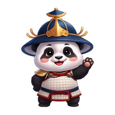 Blossoms and Blades The Journey of the Smiling Samurai Panda clipart